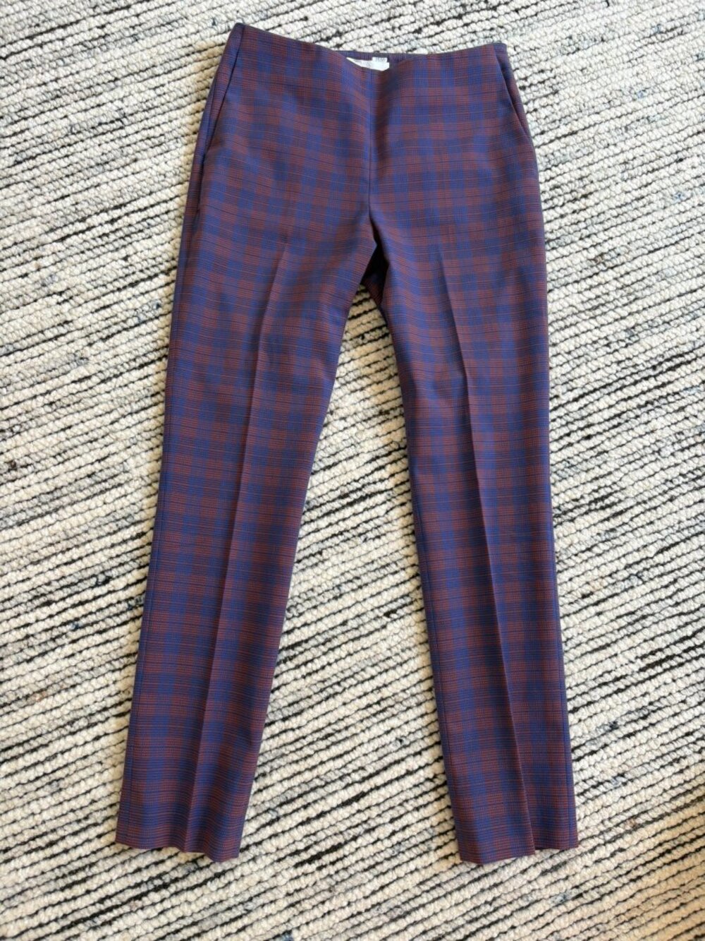 BOSS by Hugo Boss Straight Leg Plaid Women's Trouser Pants (Size 2)